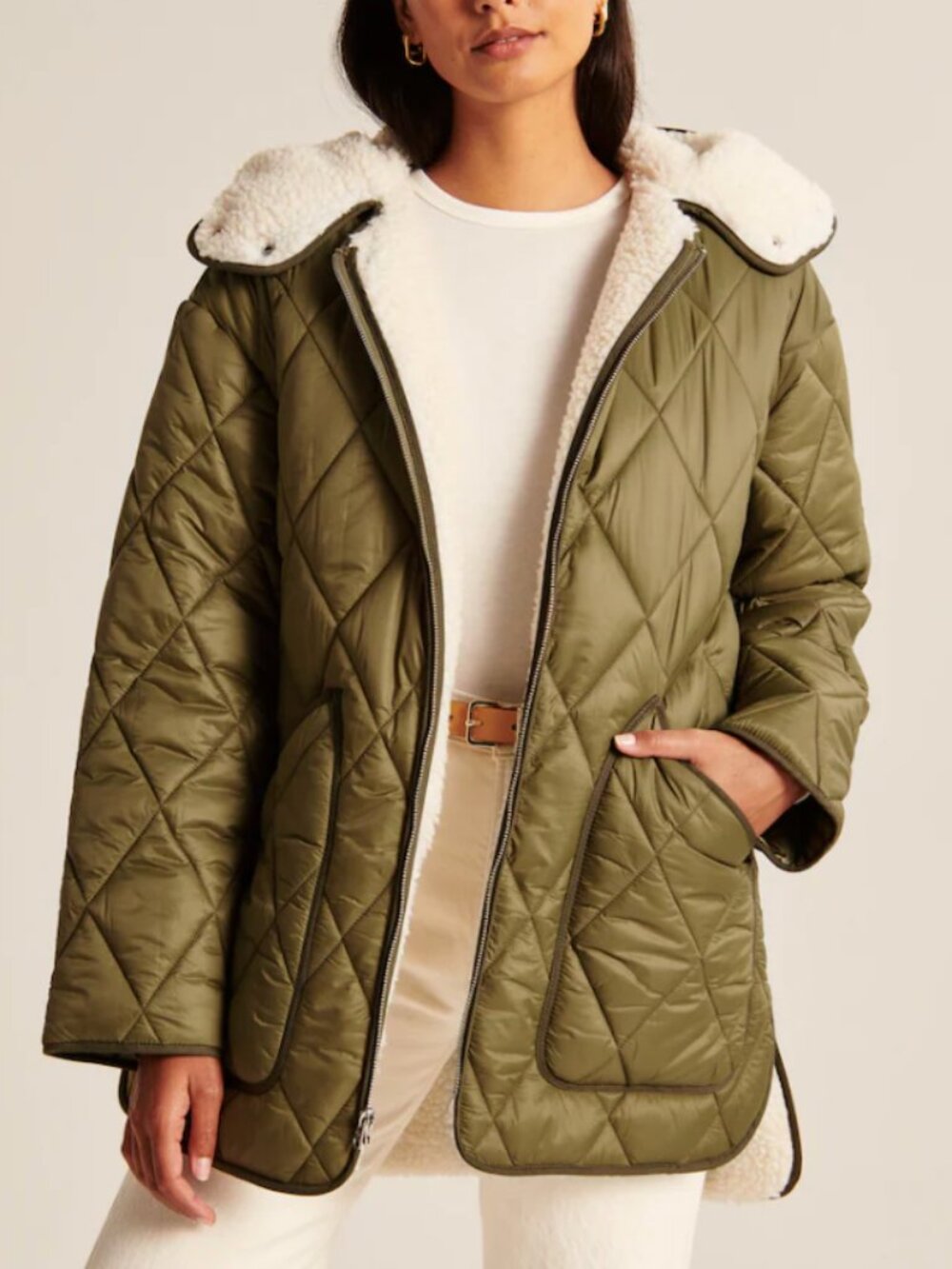 Quilted Sherpa Liner Jacket